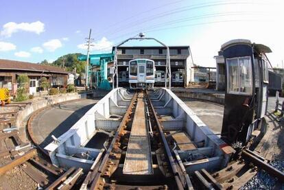 写真:天竜浜名湖鉄道の転車台の様子