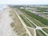 掛川市沖ノ須にて、海岸防災林の強化をしている様子。（潮騒の杜）